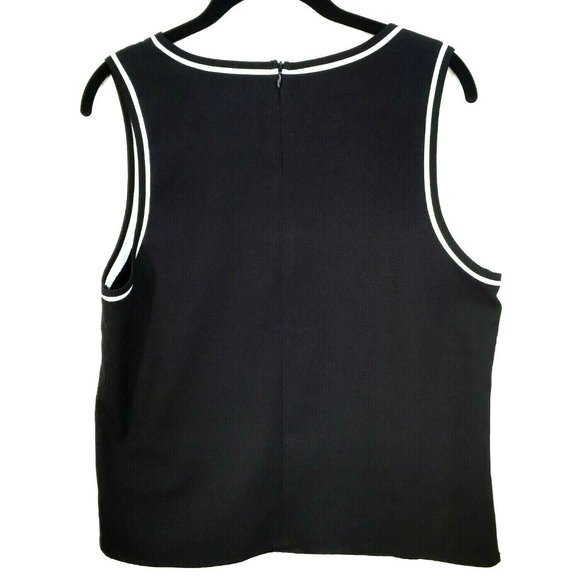 Forever 21 Sleeveless Top Back Zip Size Large Black Back Zip - Picture 4 of 5